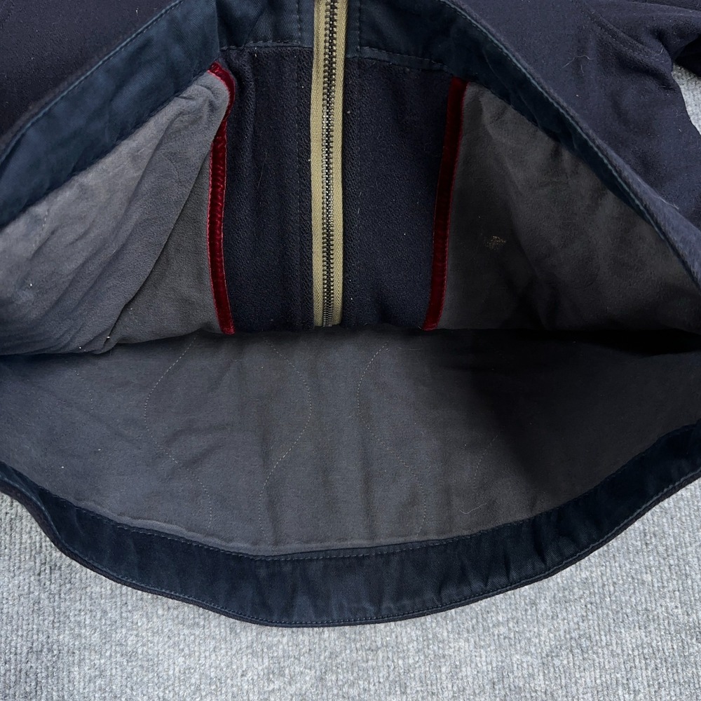Vintage Abercrombie Fitch Navy Wool Blend Coat Jacket Men XL Full Zip Heavy Y2K - Picture 6 of 8